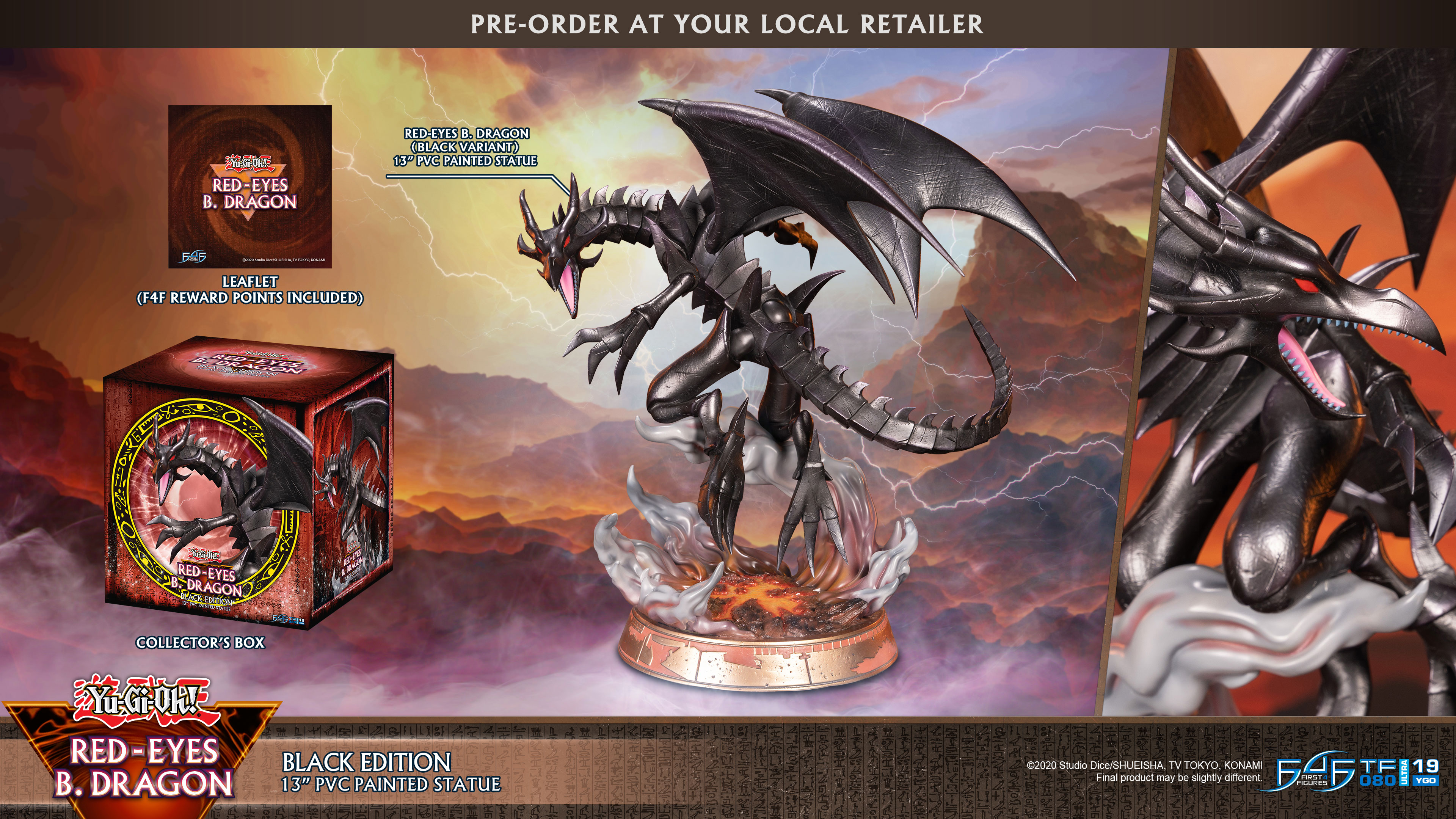 Yu-Gi-Oh! - Red-Eyes Black Dragon Figure (Black Edition